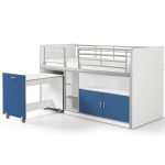 Bonny Mid-Sleeper Κρεβάτι με Γραφείο & Ντουλάπι - Vipack - Image 2