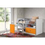 Bonny Mid-Sleeper Κρεβάτι με Γραφείο & Ντουλάπι - Vipack
