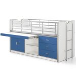 Bonny 95 Mid-Sleeper με Μεγάλο Γραφείο - Vipack - Image 2
