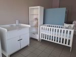 Σετ βρεφική κούνια Mini συρτάριερα με αλλαξιέρα και βιβλιοθήκη