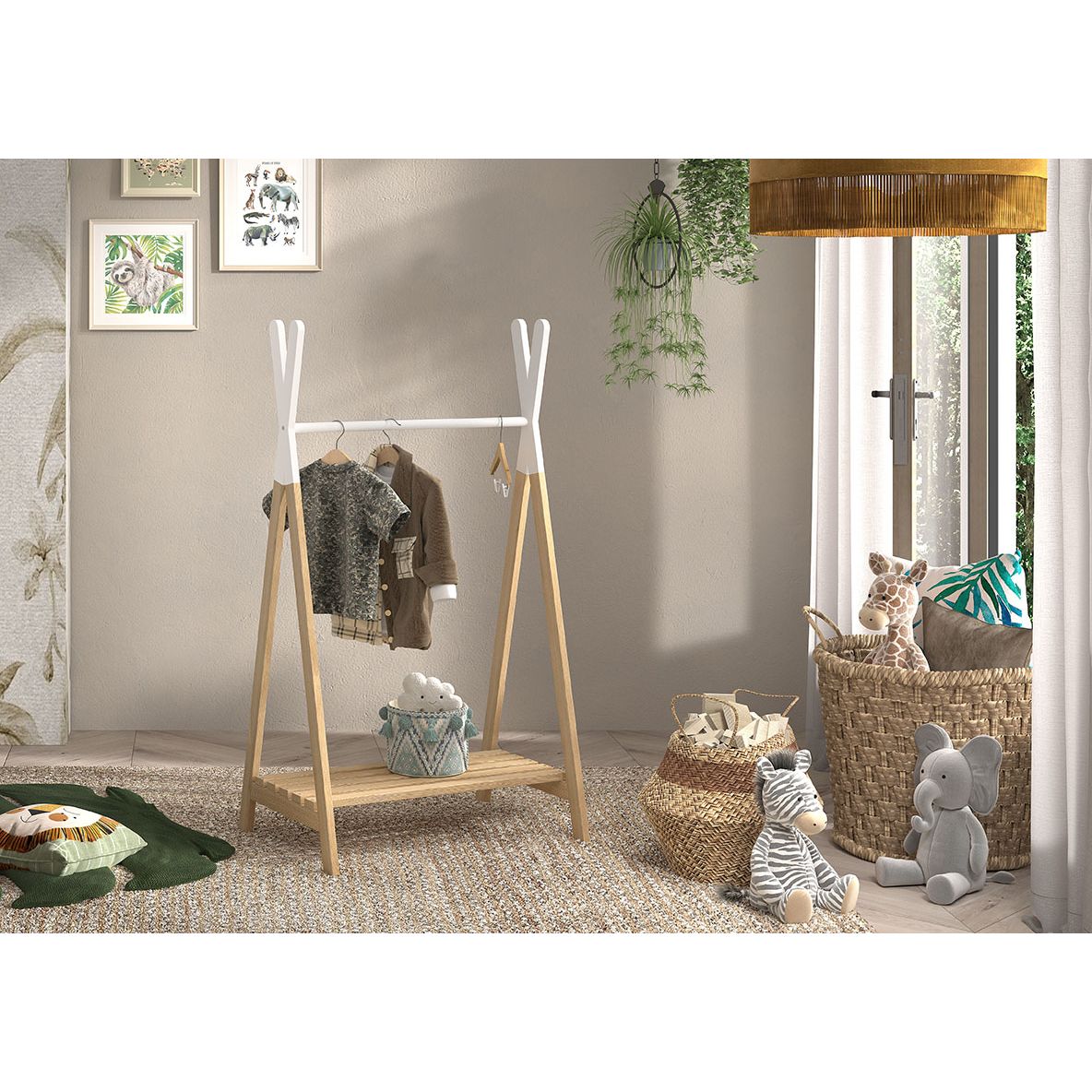 white-KIKR5014 Kiddy Παιδική Κρεμάστρα - Image 1
