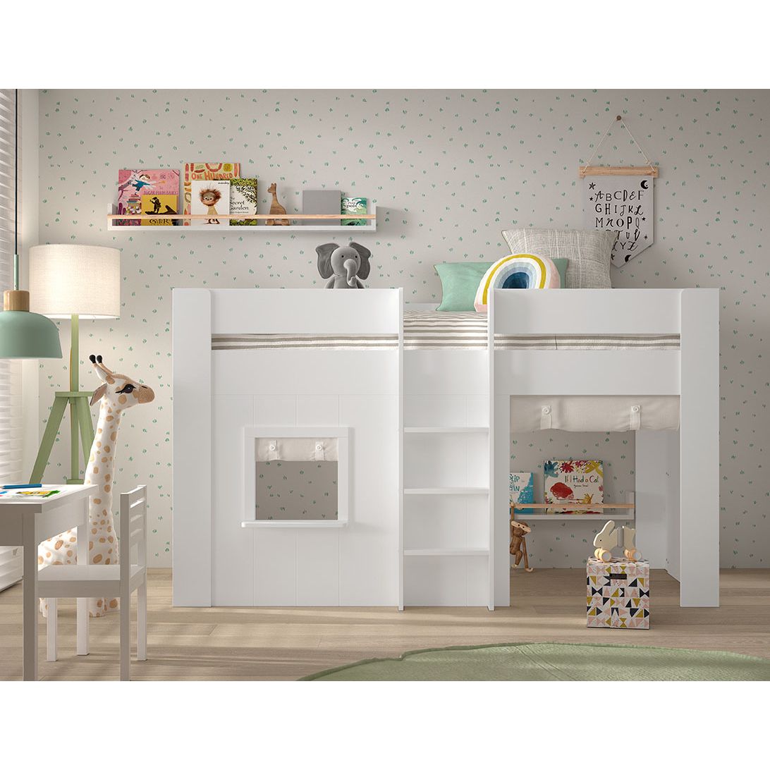 white-RECOTX14-2 Reno Mid-Sleeper Κρεβάτι - Image 1