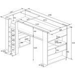 High sleeper κρεβάτι με μεγάλο γραφείο - Image 6