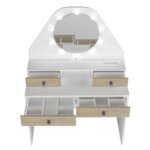 Star Μπουντουαρ με καθρέφτη και λευκό LED - Image 11