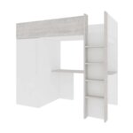 Μονό High Sleeper κρεβάτι με γραφείο και ντουλάπα - Image 44