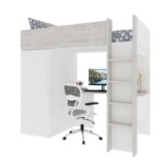 Μονό High Sleeper κρεβάτι με γραφείο και ντουλάπα - Image 42