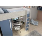 Μονό High Sleeper κρεβάτι με γραφείο και ντουλάπα - Image 31