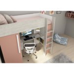 Μονό High Sleeper κρεβάτι με γραφείο και ντουλάπα - Image 36
