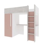Μονό High Sleeper κρεβάτι με γραφείο και ντουλάπα - Image 50