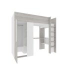 Μονό High Sleeper κρεβάτι με γραφείο και ντουλάπα - Image 22
