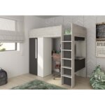 Μονό High Sleeper κρεβάτι με γραφείο και ντουλάπα - Image 7