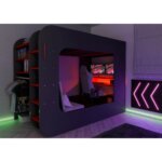 Gamer Highsleeper Πολυλειτουργικό Κρεβάτι με LED - Image 29