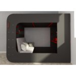 Gamer Highsleeper Πολυλειτουργικό Κρεβάτι με LED - Image 27