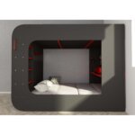 Gamer Highsleeper Πολυλειτουργικό Κρεβάτι με LED - Image 24