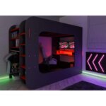 Gamer Highsleeper Πολυλειτουργικό Κρεβάτι με LED - Image 20