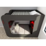 Gamer Highsleeper Πολυλειτουργικό Κρεβάτι με LED - Image 19