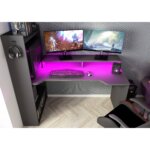 Αναστρέψιμο γραφείο Gaming Z με ρυθμιζόμενο LED φωτισμό