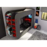 Gamer Highsleeper Πολυλειτουργικό Κρεβάτι με LED - Image 3