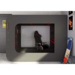 Gamer Highsleeper Πολυλειτουργικό Κρεβάτι με LED - Image 5