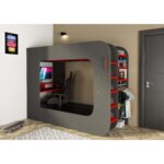 Gamer Highsleeper Πολυλειτουργικό Κρεβάτι με LED - Image 8