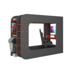 Gamer Highsleeper Πολυλειτουργικό Κρεβάτι με LED - Image 12