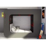 Gamer Highsleeper Πολυλειτουργικό Κρεβάτι με LED - Image 13
