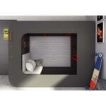 Gamer Highsleeper Πολυλειτουργικό Κρεβάτι με LED - Image 14