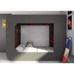 Gamer Highsleeper Πολυλειτουργικό Κρεβάτι με LED - Image 16