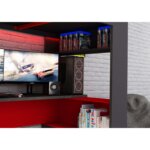High sleeper κρεβάτι με γραφείο και αποθηκευτικό χώρο LED - Image 13