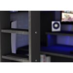 High sleeper κρεβάτι με γραφείο και αποθηκευτικό χώρο LED - Image 4