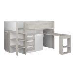 Mid-sleeper κρεβάτι με συρόμενο γραφείο και αποθηκευτικόυς χώρους - Image 23