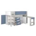 Mid-sleeper κρεβάτι με συρόμενο γραφείο και αποθηκευτικόυς χώρους - Image 7