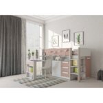 Mid-sleeper κρεβάτι με συρόμενο γραφείο και αποθηκευτικόυς χώρους - Image 12