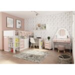 Mid-sleeper κρεβάτι με συρόμενο γραφείο και αποθηκευτικόυς χώρους - Image 16