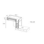 Nido Block Base 30 Επάλληλη Κουκέτα με δύο συρτάρια - Image 5