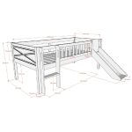 Scott Χαμηλό Mid-Sleeper Μονό Κρεβάτι - Image 6