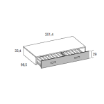 Nido Block Base 30 Επάλληλη Κουκέτα με δύο συρτάρια - Image 8