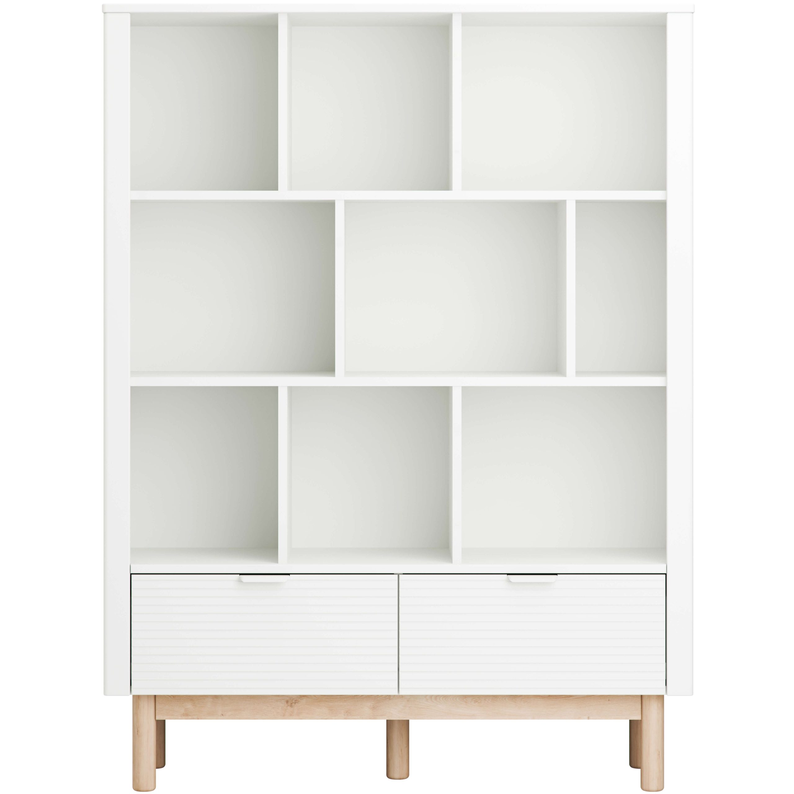 white-Miloo_wide_bookcase_white_2 Miloo Βιβλιοθήκη πλατιά - Image 1