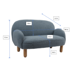 Rocky Simple Mini Παιδικό Διθέσιο Πολυθρονάκι - Image 9