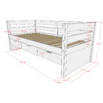 Margrit Daybed με συρτάρια αποθήκευσης - Image 9
